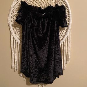Umgee velvet off shoulder dress